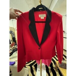 Sak's Fifth Avenue Red Wool Jacket